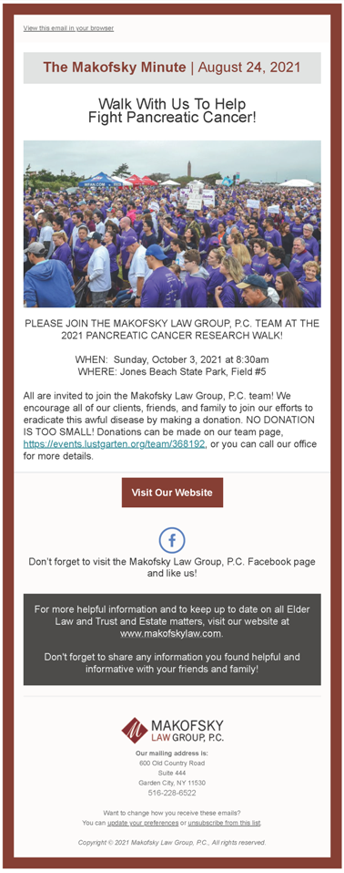 Walk With Us To Help Fight Pancreatic Cancer!