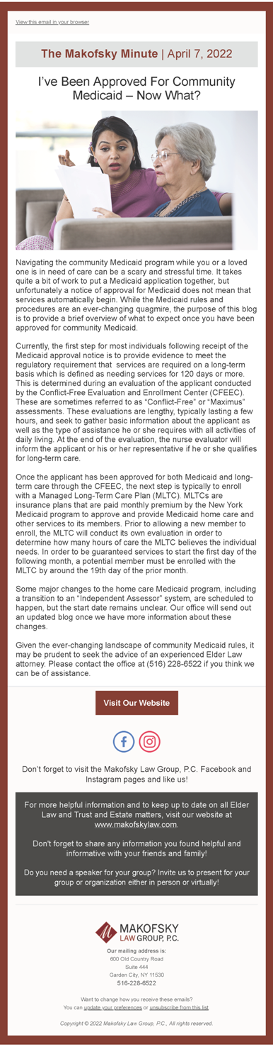 I’ve Been Approved For Community Medicaid – Now What?