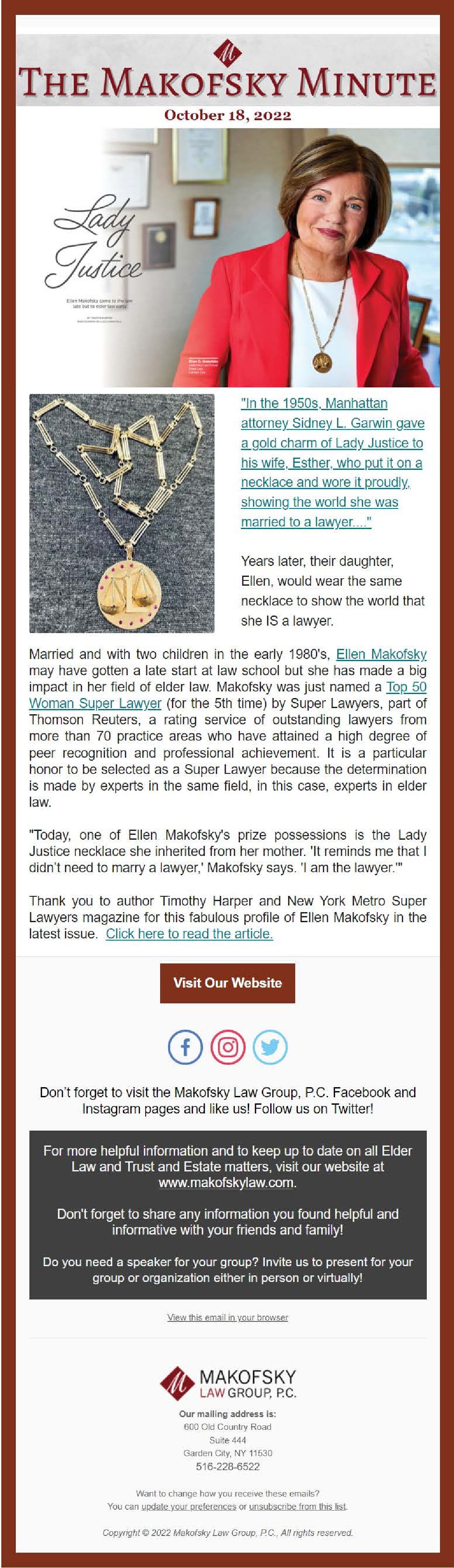 Lady Justice: Ellen Makofsky Profile in Super Lawyers Magazine