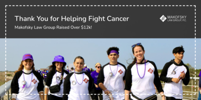Makofsky Valente Law Group Raises Over $12K to Fight Pancreatic Cancer!